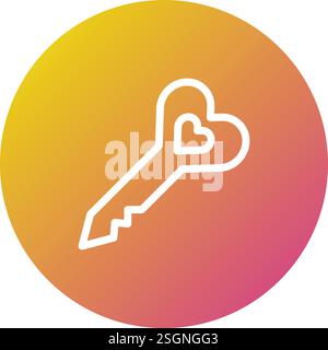 Key Vector Icon Design Illustration Stock Vector
