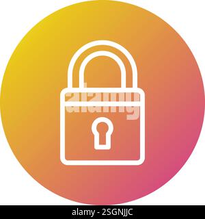 Padlock Vector Icon Design Illustration Stock Vector