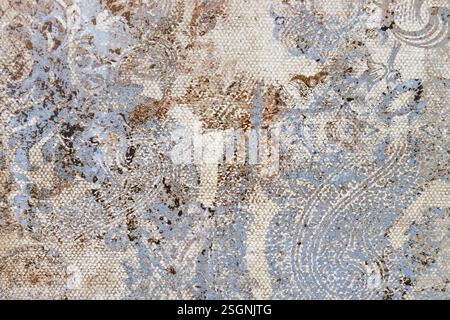 Detailed Tile Texture. Natural Marble Pattern with Earthy Beige and Blue Tones Stock Photo