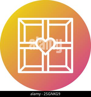 Chocolate Box Vector Icon Design Illustration Stock Vector