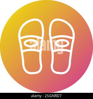 Slippers Vector Icon Design Illustration Stock Vector