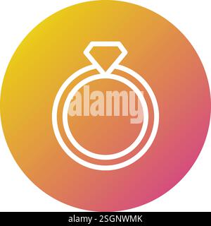 Ring Vector Icon Design Illustration Stock Vector