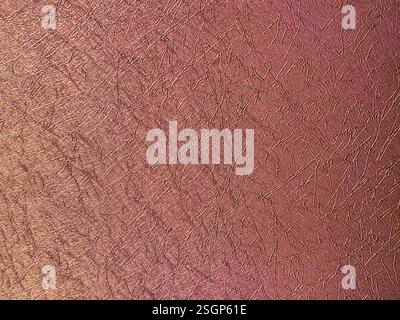 Close up of leather fabric texture in pink red color. Seamless holographic pink red leather veins background texture. Stock Photo