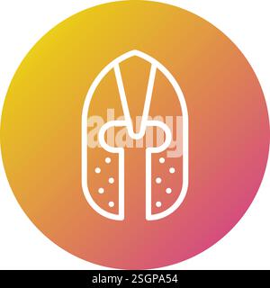 Knight helmet Vector Icon Design Illustration Stock Vector