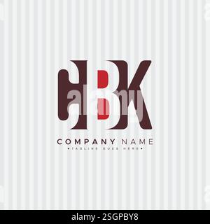 CBK Vector Logo Template - Creative Icon for Initial Letters C, B and K Stock Vector