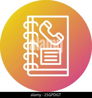 Phone Book Vector Icon Design Illustration Stock Vector