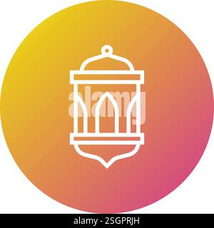 Lantern Vector Icon Design Illustration Stock Vector