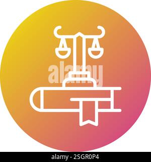 Law Vector Icon Design Illustration Stock Vector