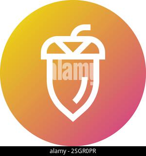 Acorn Vector Icon Design Illustration Stock Vector