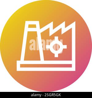 Factory Management Vector Icon Design Illustration Stock Vector