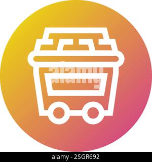 Coal Trolley Vector Icon Design Illustration Stock Vector