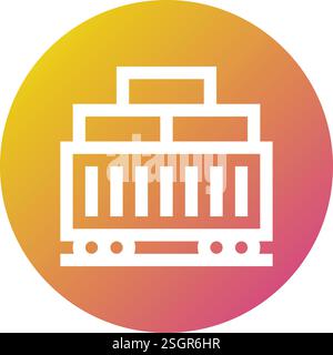 Cargo Train Vector Icon Design Illustration Stock Vector