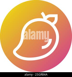 Mango Vector Icon Design Illustration Stock Vector
