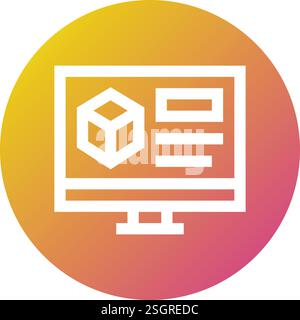 3d Modeling Vector Icon Design Illustration Stock Vector