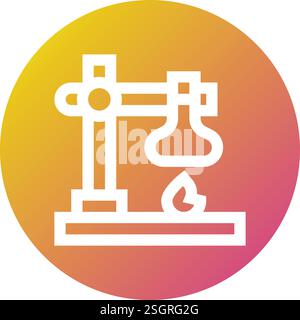 Bunsen Burner Vector Icon Design Illustration Stock Vector