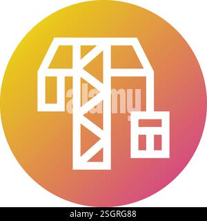Tower Crane Vector Icon Design Illustration Stock Vector
