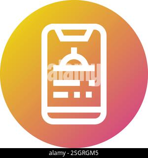 Online Food Order Vector Icon Design Illustration Stock Vector