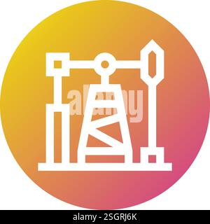 Oil Pump Vector Icon Design Illustration Stock Vector