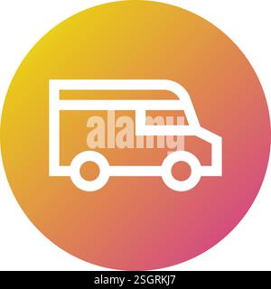 Delivery Van Vector Icon Design Illustration Stock Vector