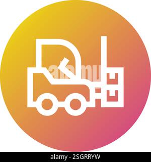 Fork Lifter Vector Icon Design Illustration Stock Vector