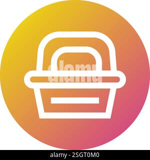 Lunch Box Vector Icon Design Illustration Stock Vector