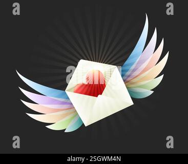 Letter of love Stock Vector