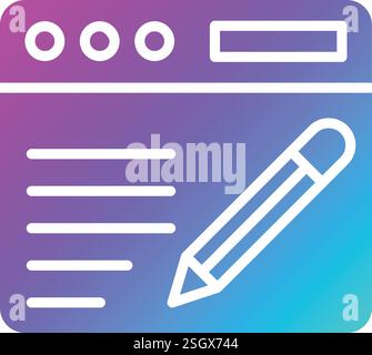 Blogging Vector Icon Design Illustration Stock Vector