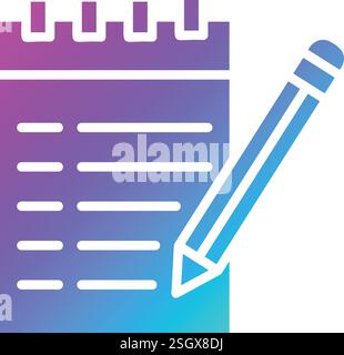 Notes Vector Icon Design Illustration Stock Vector