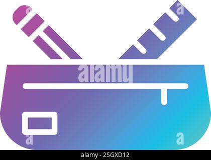 Pencil Case Vector Icon Design Illustration Stock Vector