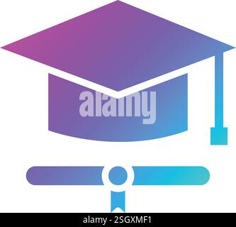 Graduation Vector Icon Design Illustration Stock Vector