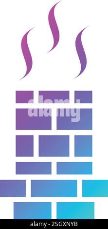 Chimney Vector Icon Design Illustration Stock Vector