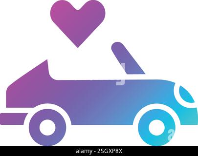 Wedding car Vector Icon Design Illustration Stock Vector
