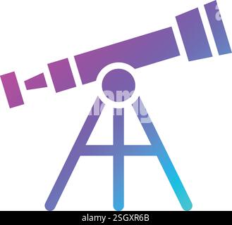 Telescope Vector Icon Design Illustration Stock Vector