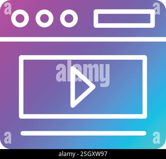 Video Marketing Vector Icon Design Illustration Stock Vector