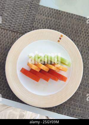 Breakfast Sliced Fruit Plate | Cabo, Mexico Stock Photo