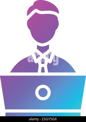Online Learning Vector Icon Design Illustration Stock Vector