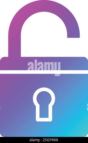 Unlocked Vector Icon Design Illustration Stock Vector