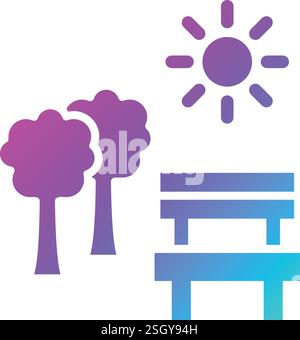 Park Vector Icon Design Illustration Stock Vector
