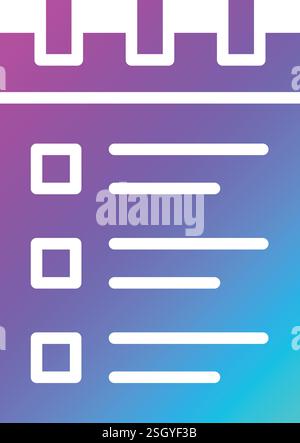 Notepad Vector Icon Design Illustration Stock Vector