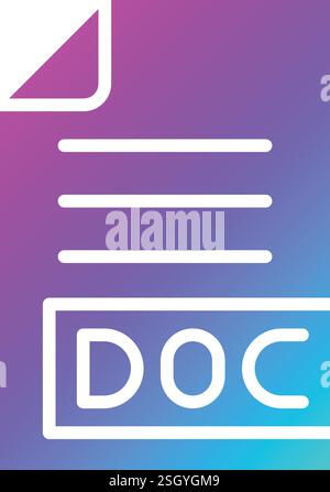 DOC Vector Icon Design Illustration Stock Vector