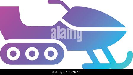 Snowmobile Vector Icon Design Illustration Stock Vector