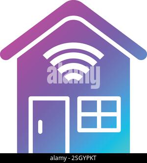 Smart house Vector Icon Design Illustration Stock Vector