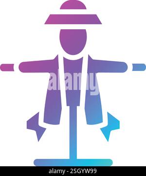 Scarecrow Vector Icon Design Illustration Stock Vector