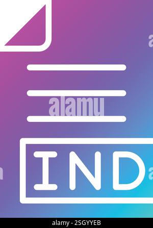 IND Vector Icon Design Illustration Stock Vector