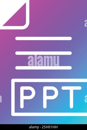 PPT Vector Icon Design Illustration Stock Vector