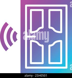 Smartdoor Vector Icon Design Illustration Stock Vector
