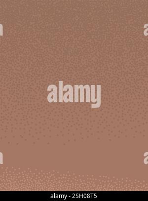 Brown background dotted noise vertical banner. Abstract Mocha mousse gradation textured template. Monochrome chocolate backdrop. Minimal modern vector Stock Vector