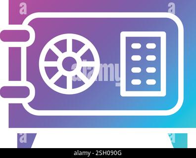 Safe box Vector Icon Design Illustration Stock Vector