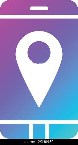 Gps mobile Vector Icon Design Illustration Stock Vector