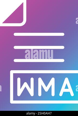 WMA Vector Icon Design Illustration Stock Vector